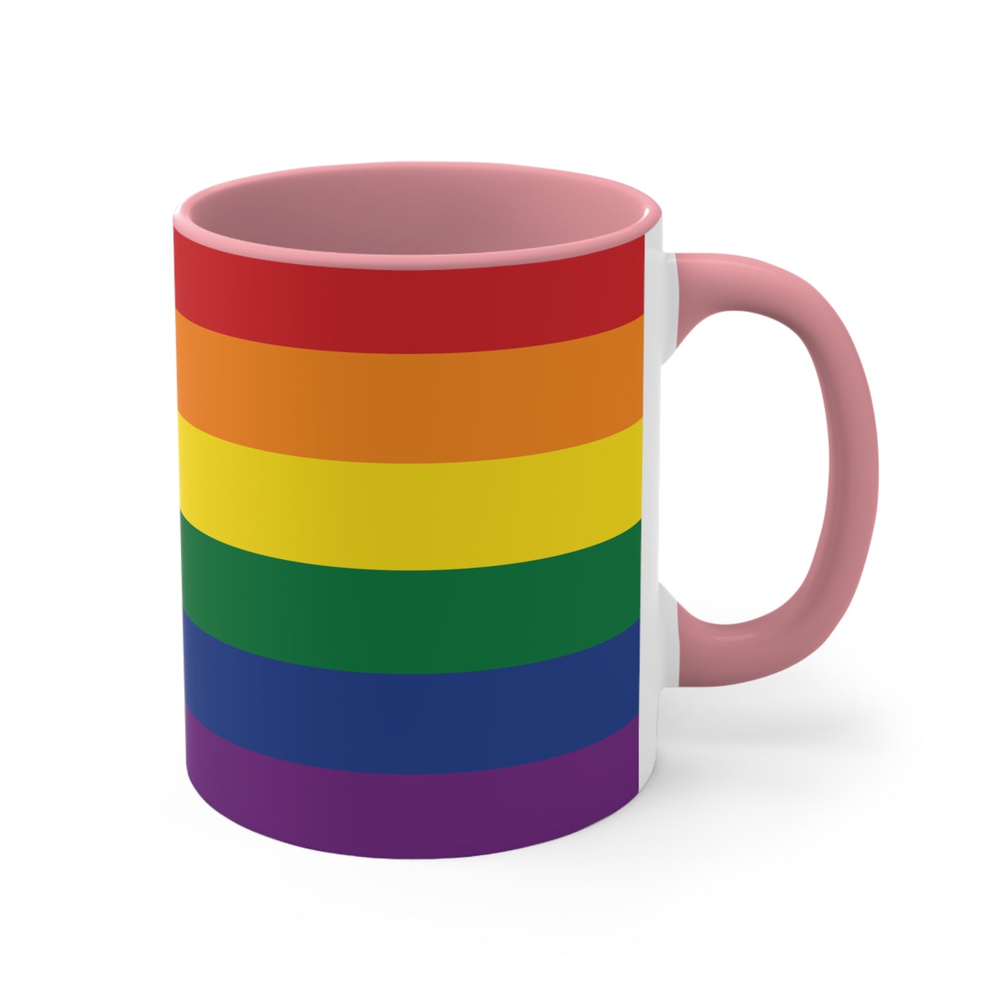 Rainbow pride flag colourful accent mug