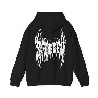 SKATING IS GAY but make it death metal Hoodie - Australian Shipping