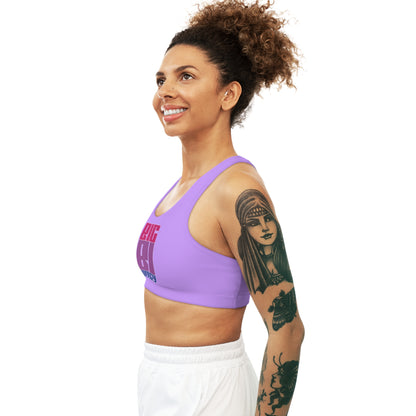 Big Bi Energy bisexual pride Seamless Sports Bra Crop Top