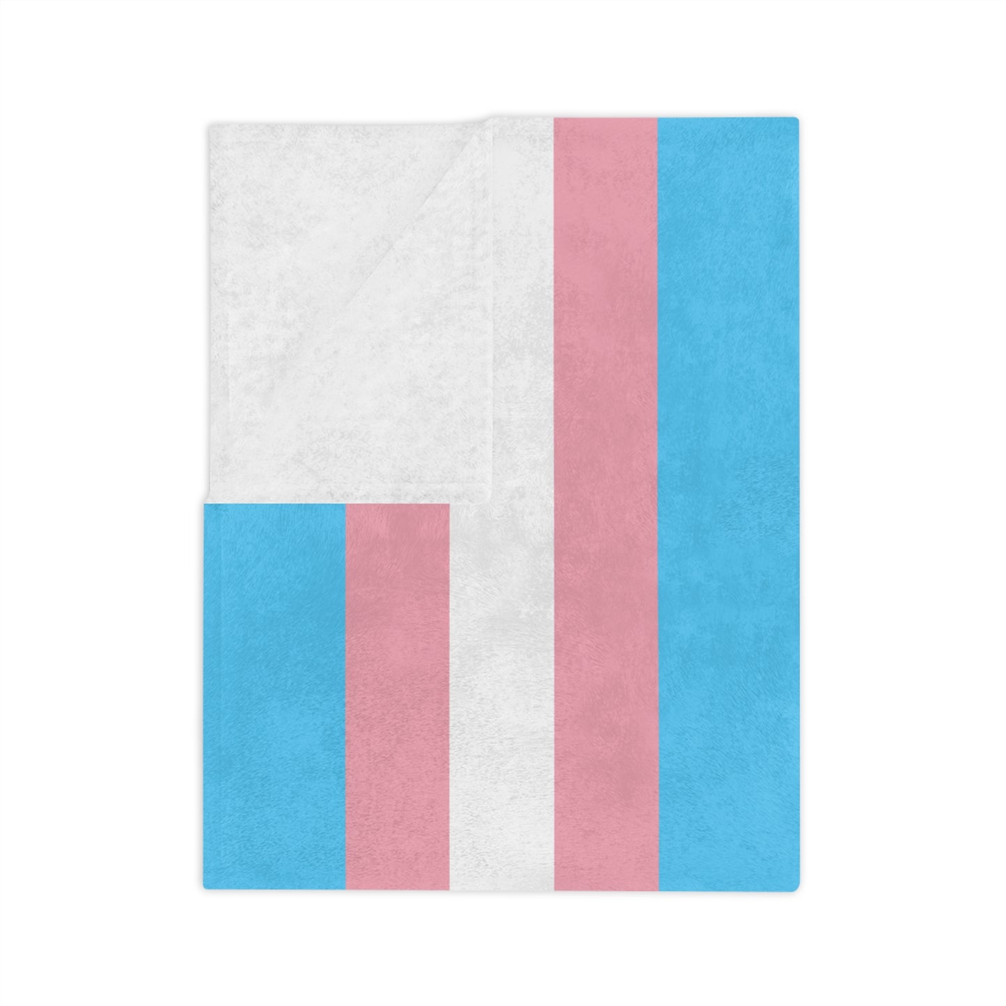 Transgender Pride Flag - Velveteen Microfiber Blanket