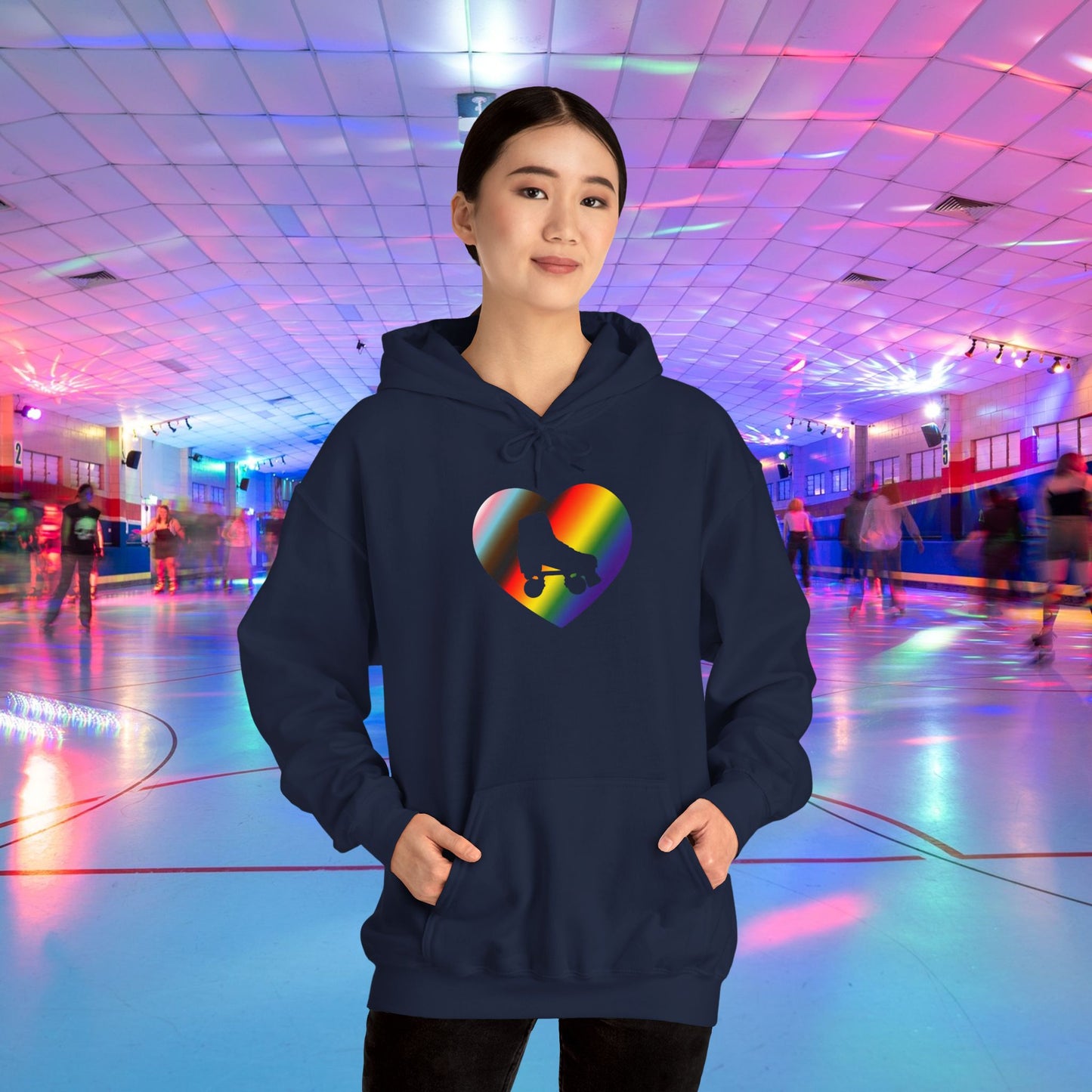 Make Skating Gay Again rainbow roller skate love heart Hoodie - Australian Shipping