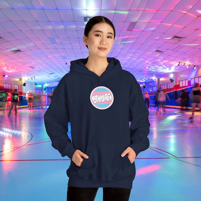 SKATE Trans Flag round logo Hoodie - Australian Shipping