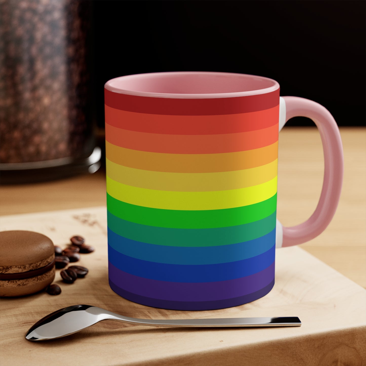 Rainbow pride flag gradient colourful accent mug