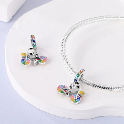 925 Sterling Silver roller skate charms