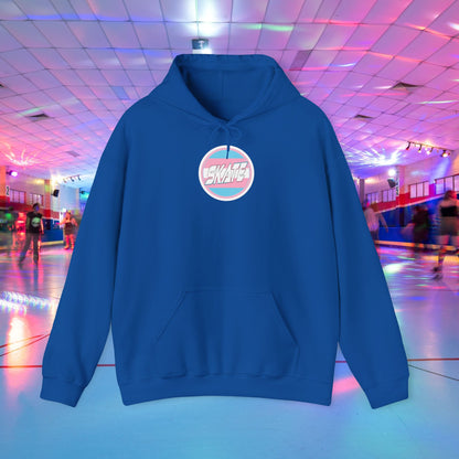 Add Custom Name - SKATE Trans Flag round logo Hoodie - Australian Shipping