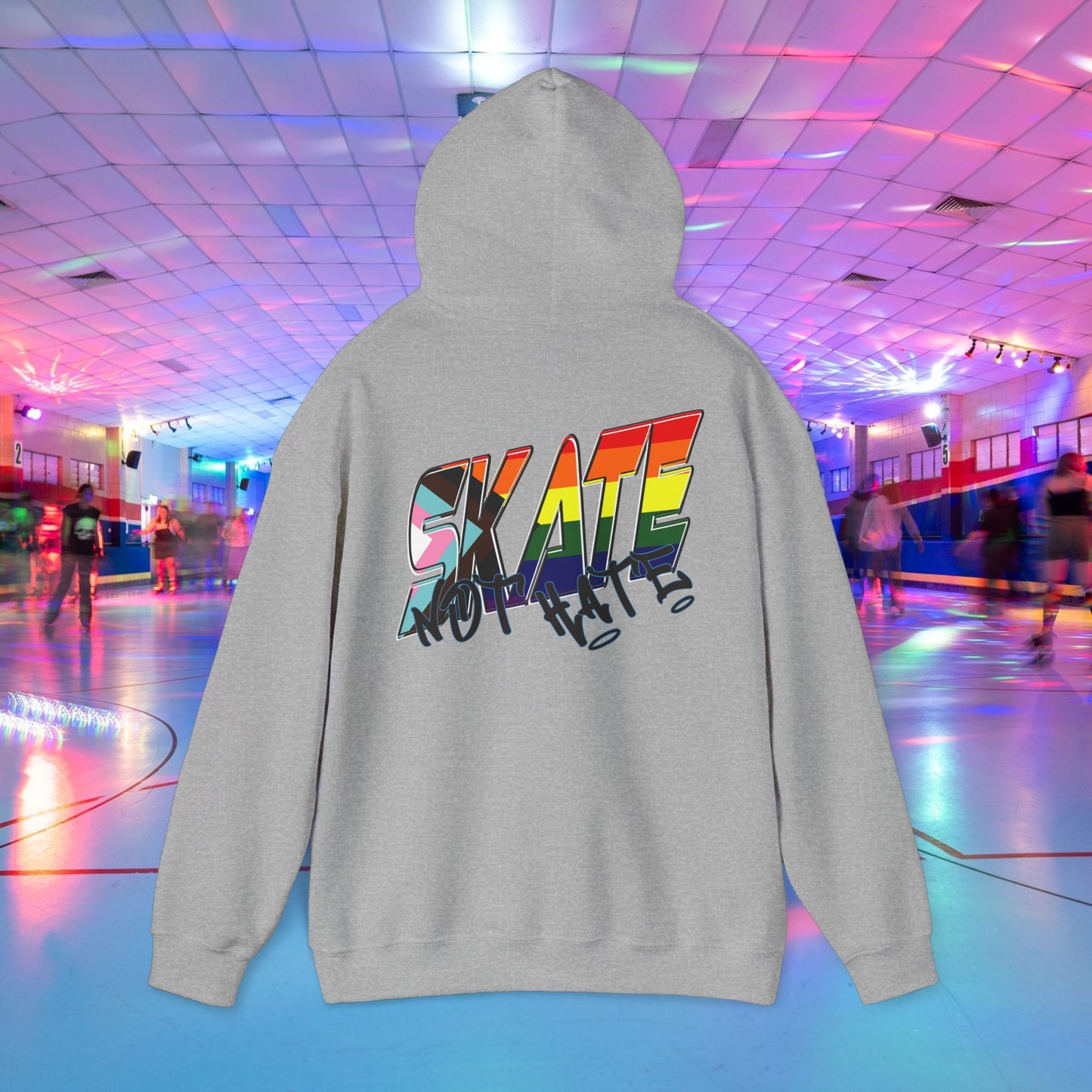 Skate Not Hate progress rainbow pride Hoodie - Australian Shipping