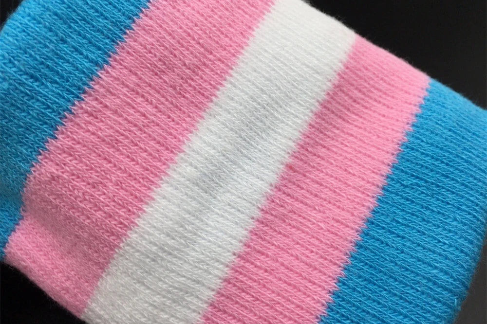 Trans pride flag sporty wrist band