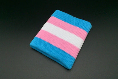 Trans pride flag sporty wrist band