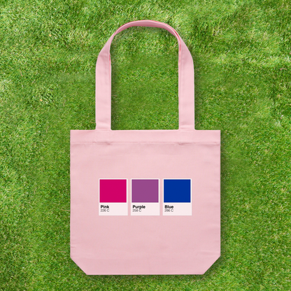 Large printed Cotton Canvas Tote Bag - Pink