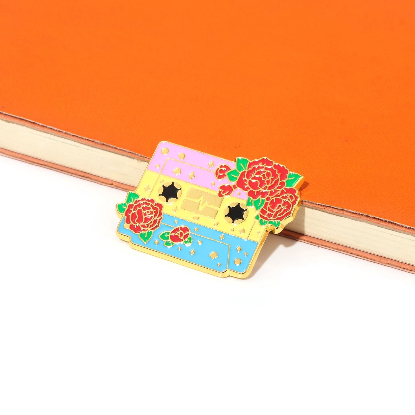 Pride Flag Cassette Tape - enamel pin - 10 flags