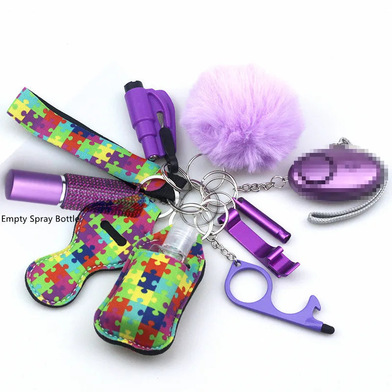 11 piece keychain Accessory Set - wide range of colours and designs