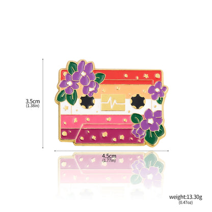 Pride Flag Cassette Tape - enamel pin - 10 flags