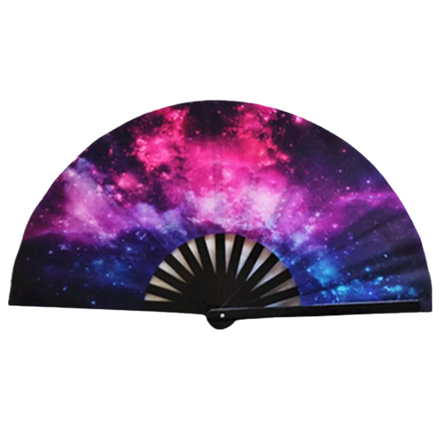 Bisexual pride galaxy hand held fan