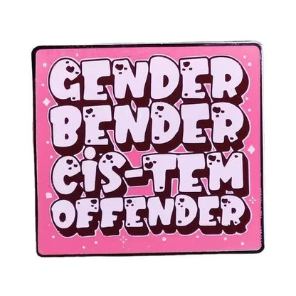 Crash The Cis-Tem and trans pride enamel pins