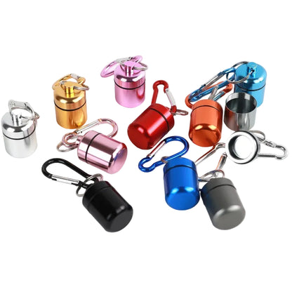 Portable Mini Pill Holder - Carabiner Keychain