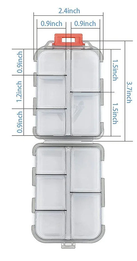 Medication Storage Container with 147 Pharmacy Labels - 9 colours