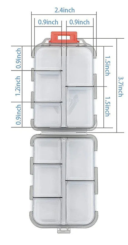 Medication Storage Container with 147 Pharmacy Labels - 9 colours