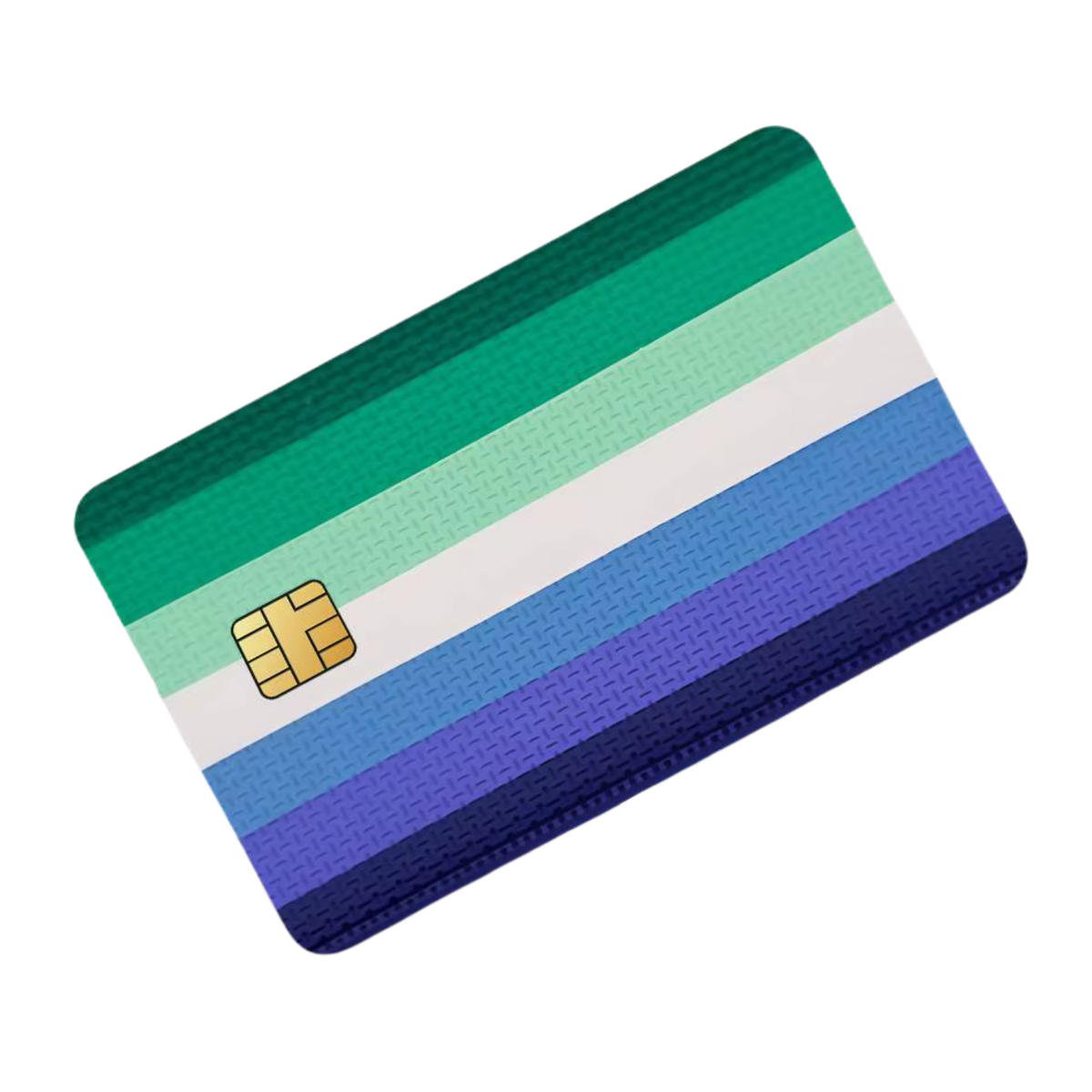 Gay Men pride flag bank card sticker skin