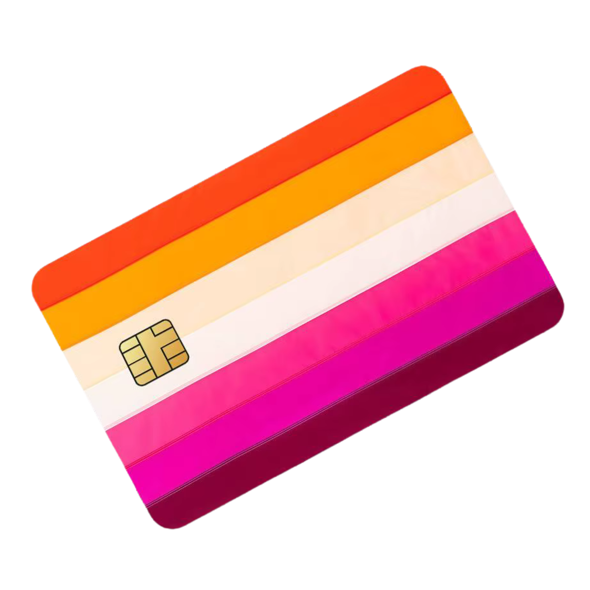 Lesbian flag bank card sticker skin