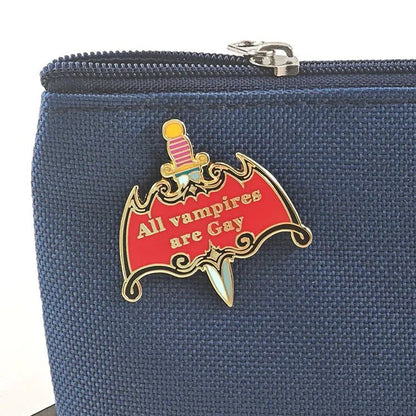 All Vampires Are Gay - dagger enamel pin