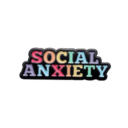 Colorful 'SOCIAL ANXIETY'  badge
