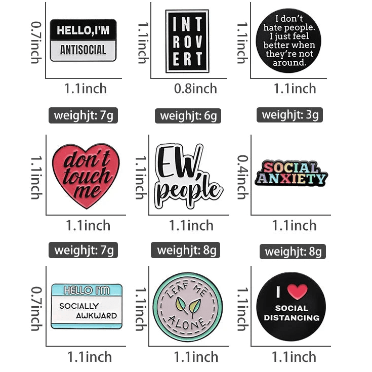 Anti-Social enamel pins