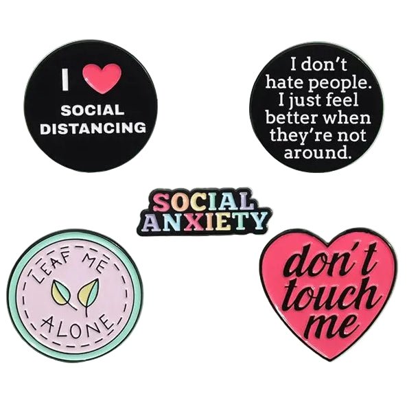 Anti-social, introvert and social anxiety badges