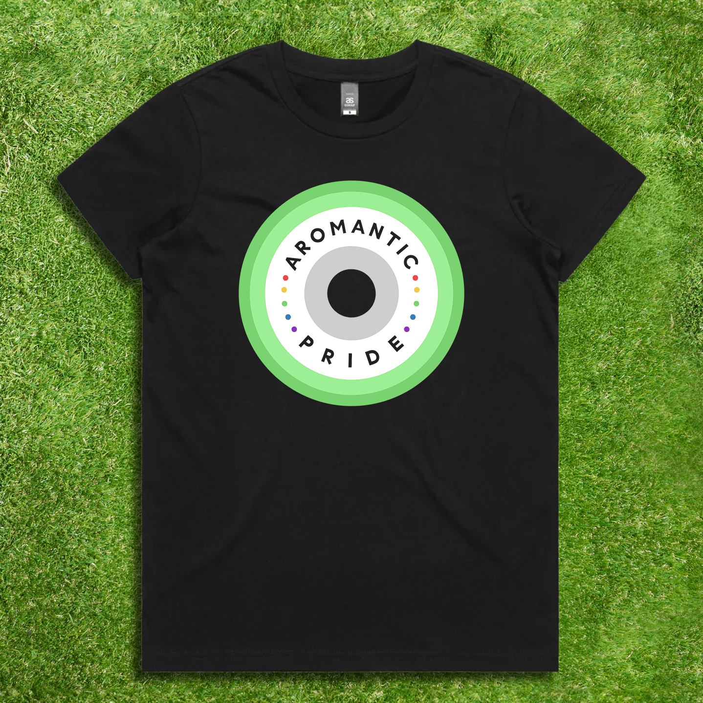 Aromantic pride - Local hand printed t-shirt