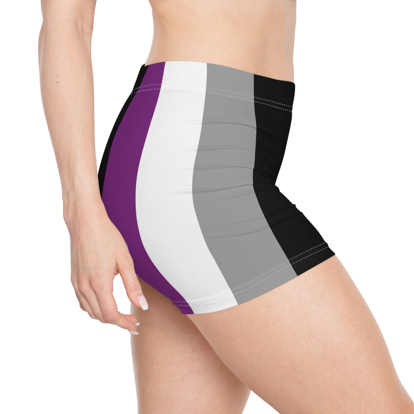 Asexual Pride Flag Short Shorts - Gay SkateAsexual Pride Flag Short ShortsAll Over PrintsPrintifyGay Skate17867478750524741870