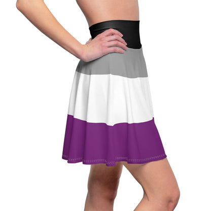 Asexual pride flag Skater Skirt - Gay Skate - Asexual pride flag Skater Skirt - Asexual pride flag Skater Skirt