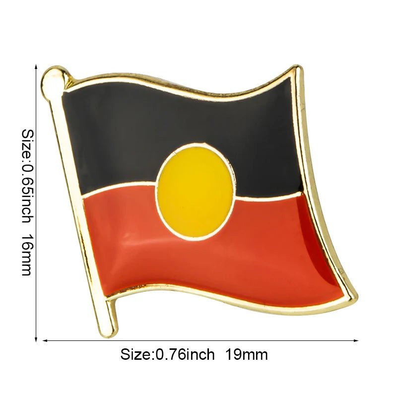 Indigenous Aboriginal flag badge