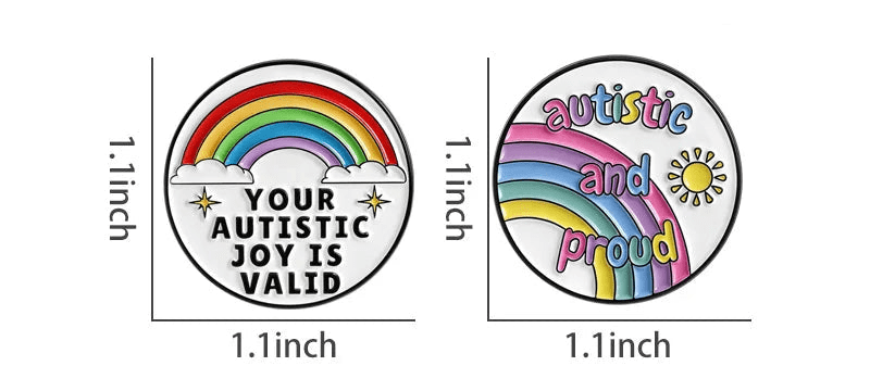 Autism pride buttons 