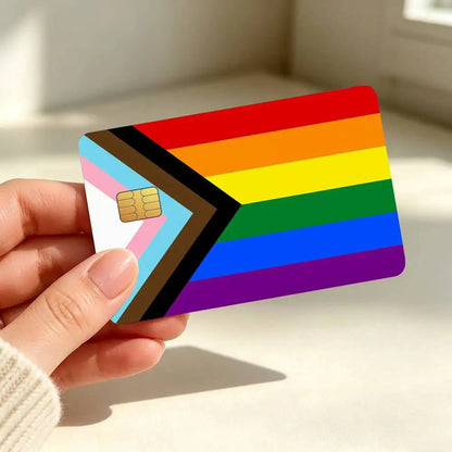 LGBT pride flag bank card skin
