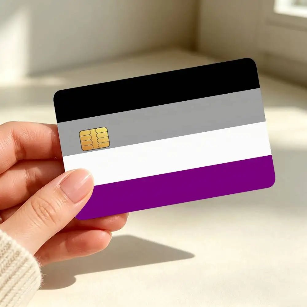Asexual pride flag bank card skin