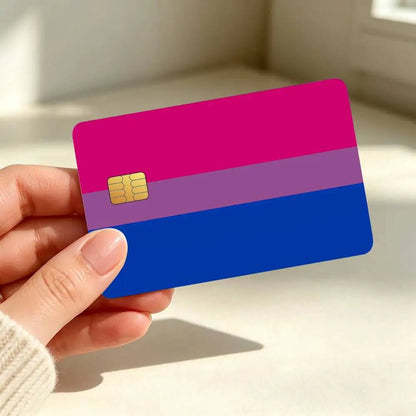 Bisexual pride flag bank card skin