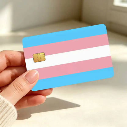 TRANS pride flag bank card skin
