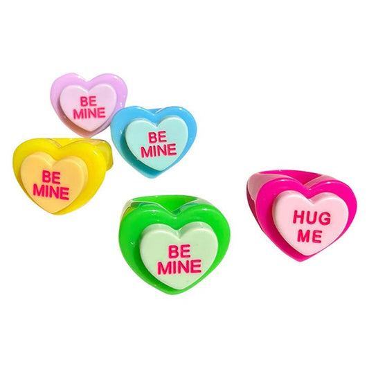 Be Mine ' Chunky Resin candy heart ring