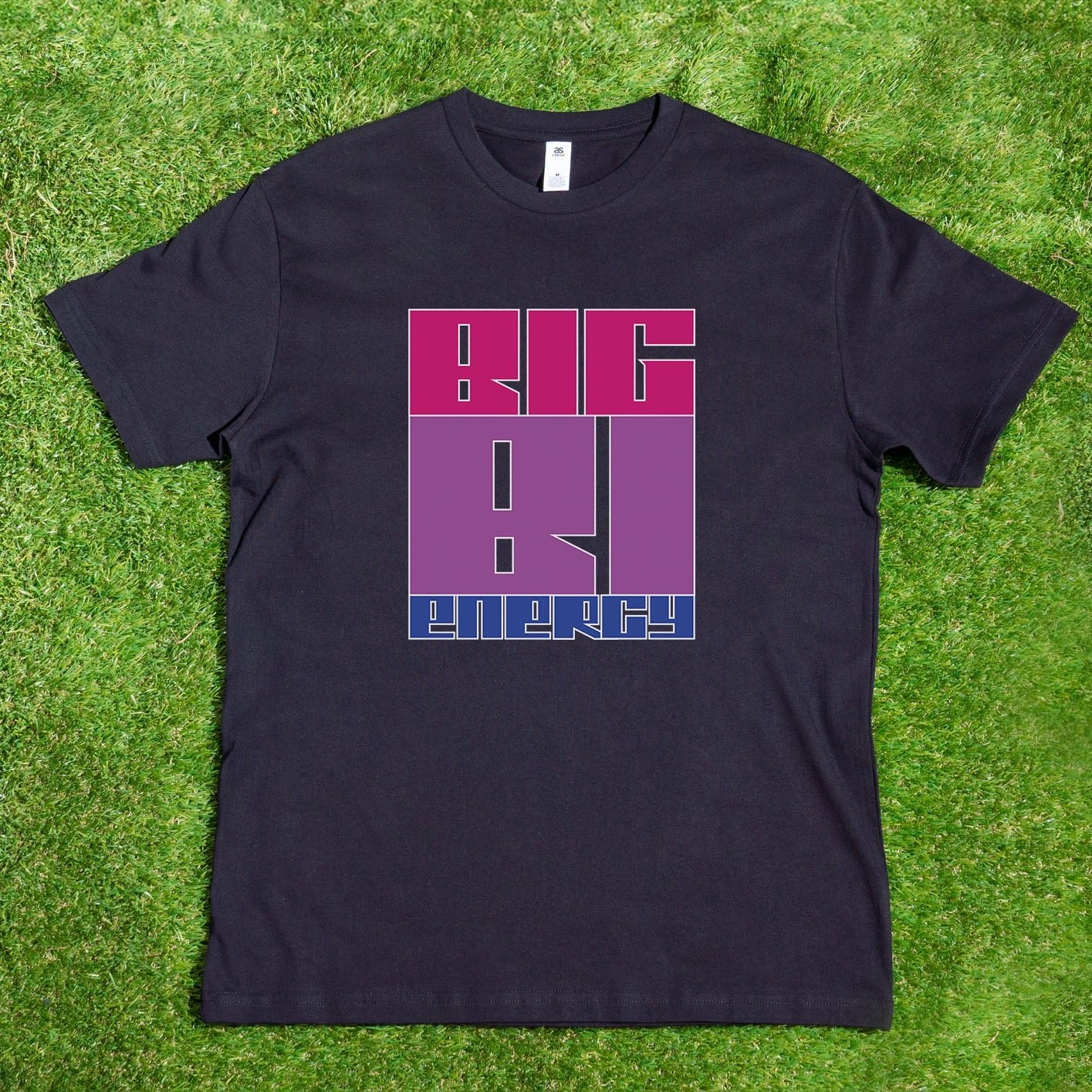 BIG BI ENERGY - Local hand printed t-shirt - Gay Skate - BIG BI ENERGY - Local hand printed t-shirt - BIG BI ENERGY - Local hand printed t-shirt