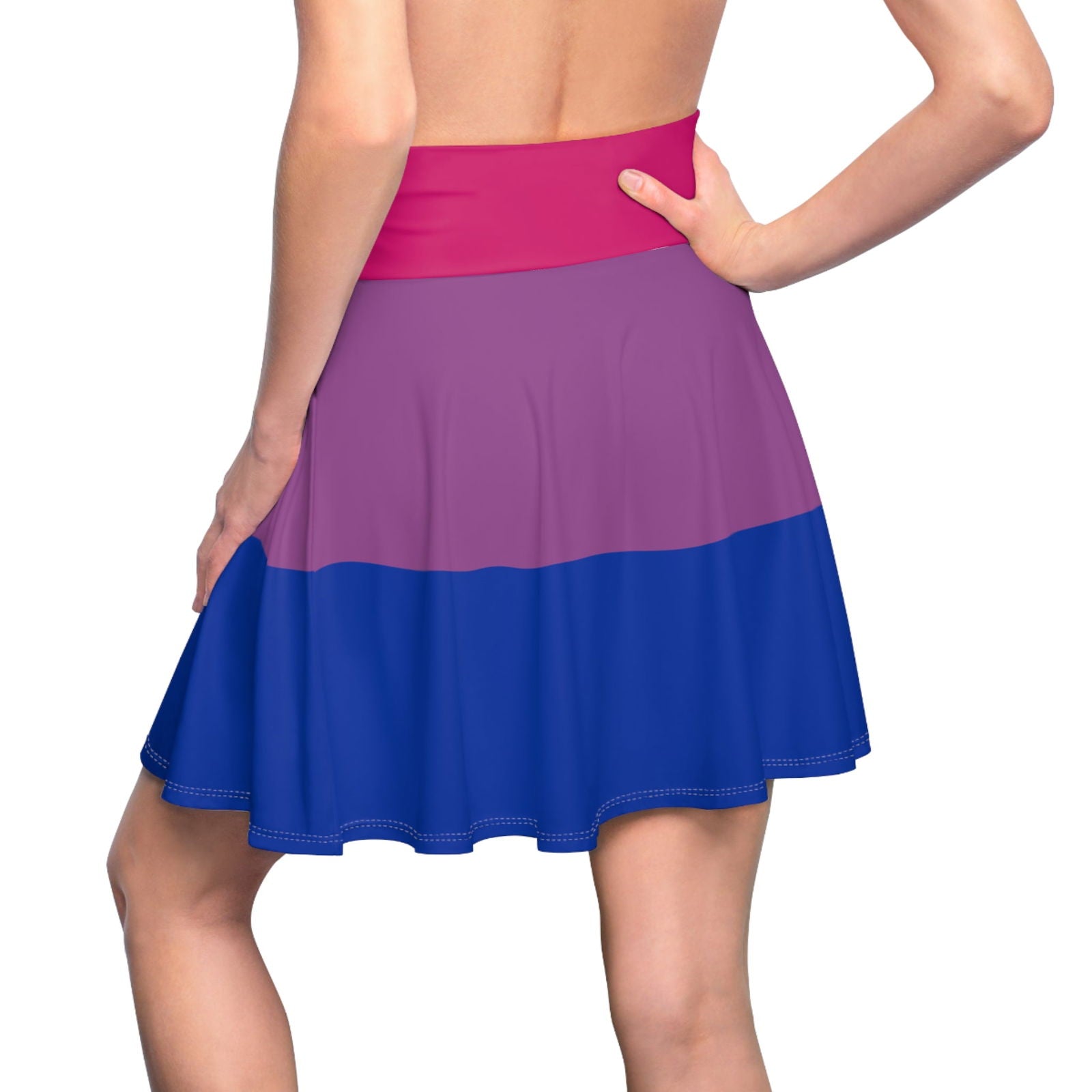 Bisexual Pride Flag Skater Skirt - Gay Skate - Bisexual Pride Flag Skater Skirt - Bisexual Pride Flag Skater Skirt