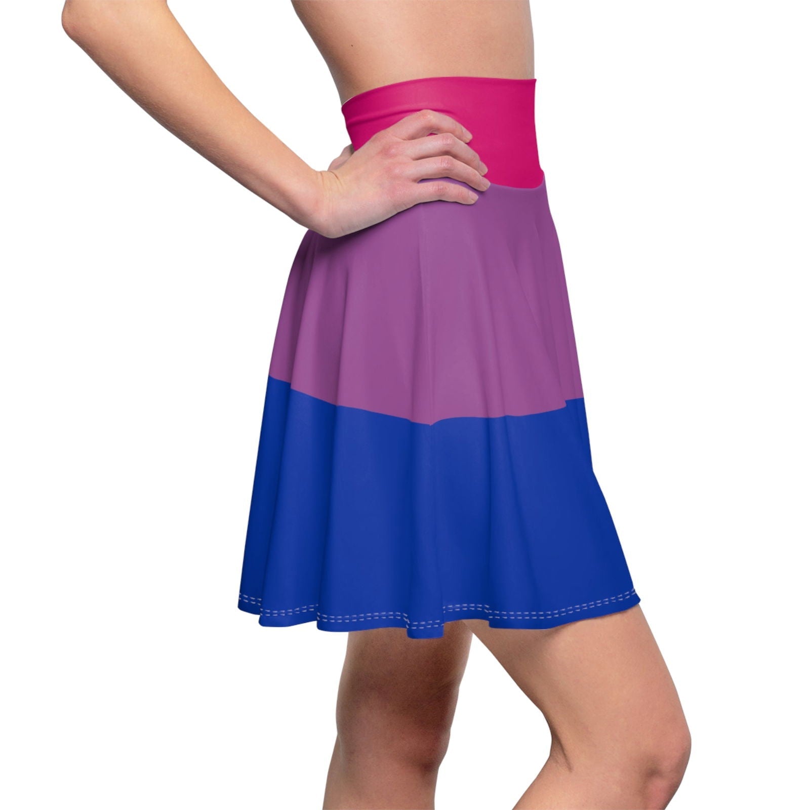 Bisexual Pride Flag Skater Skirt - Gay Skate - Bisexual Pride Flag Skater Skirt - Bisexual Pride Flag Skater Skirt