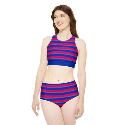 Bisexual Pride Flag - Sporty Swim or Activewear Set - Gay Skate - Bisexual Pride Flag - Sporty Swim or Activewear Set - Bisexual Pride Flag - Sporty Swim or Activewear Set