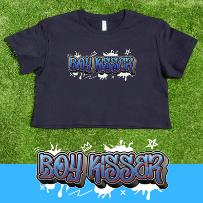 Boy Kisser - locally printed crop tee