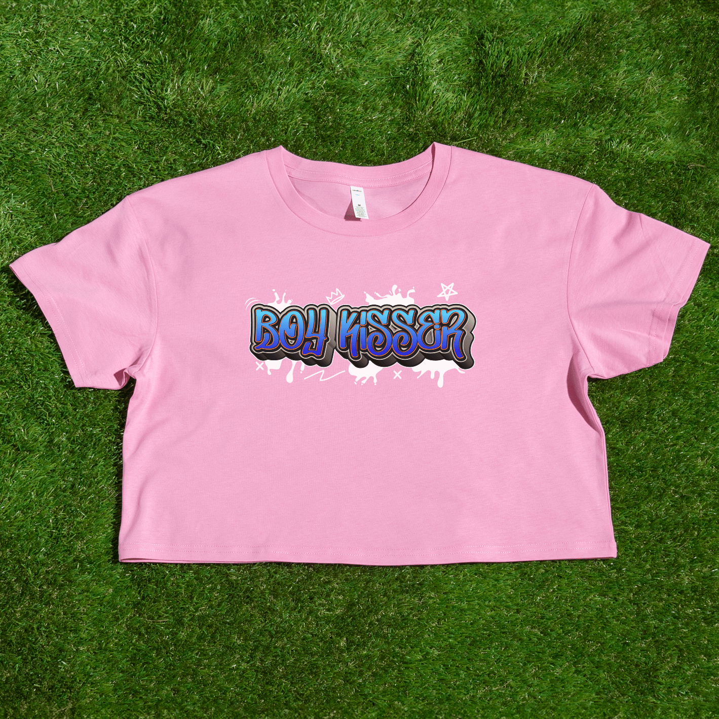 Boy Kisser - locally printed crop tee
