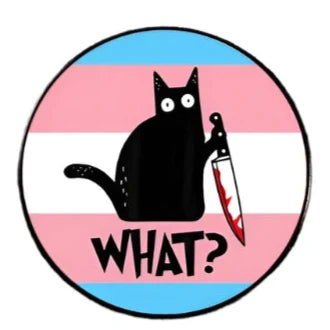 Cat and knife pride flag badges - trans, aromantic, demigirl, demiboy, agender, rainbow, lesbian, bisexual, genderqueer, MLM, pansexual - Gay Skate - Cat and knife pride flag badges - trans, aromantic, demigirl, demiboy, agender, rainbow, lesbian, bisexual, genderqueer, MLM, pansexual - Cat and knife pride flag badges - trans, aromantic, demigirl, demiboy, agender, rainbow, lesbian, bisexual, genderqueer, MLM, pansexual