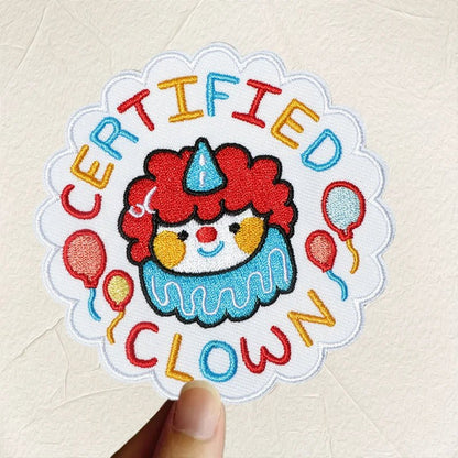 Certified Clown - Embroidered Iron-On Patch