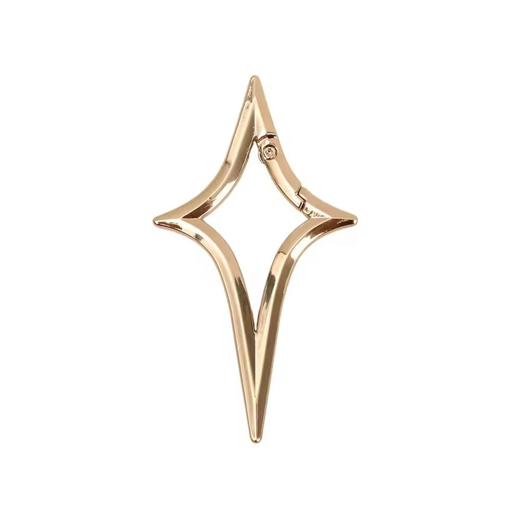 Chrome Star Shaped Carabiner - Keychain in 4 colours