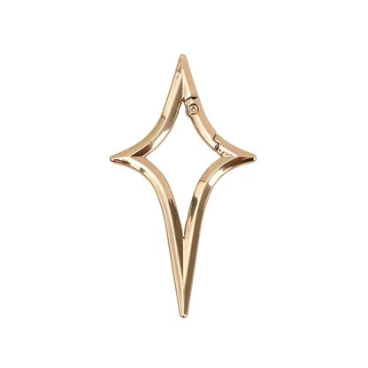 Chrome Star Shaped Carabiner - Keychain in 4 colours