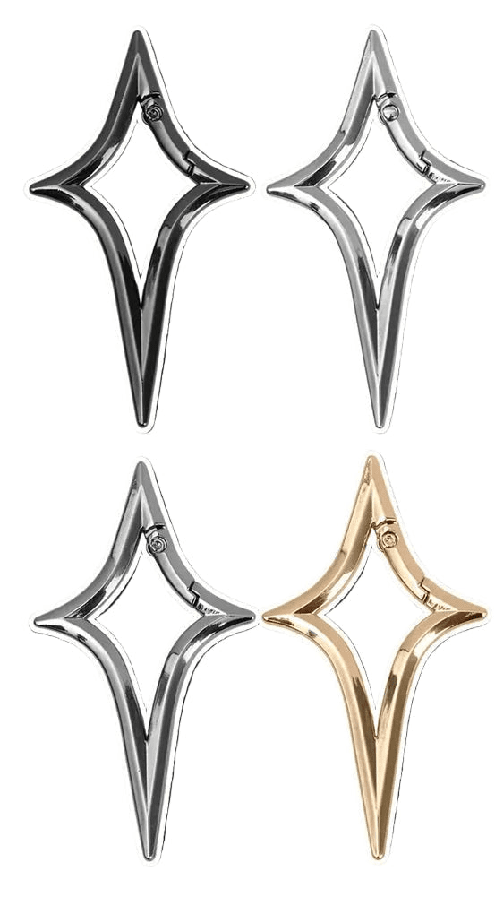Chrome Star Shaped Carabiner - 4 colours