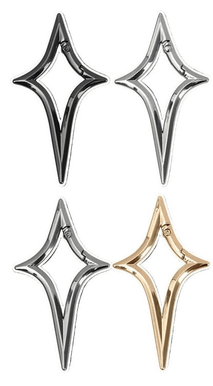 Chrome Star Shaped Carabiner - 4 colours