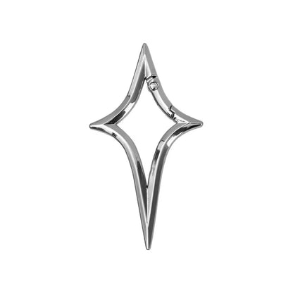 Chrome Star Shaped Carabiner - Keychain in 4 colours